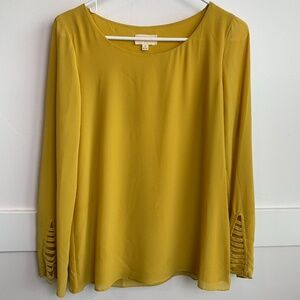 Lost April Yellow Long Sleeve Blouse